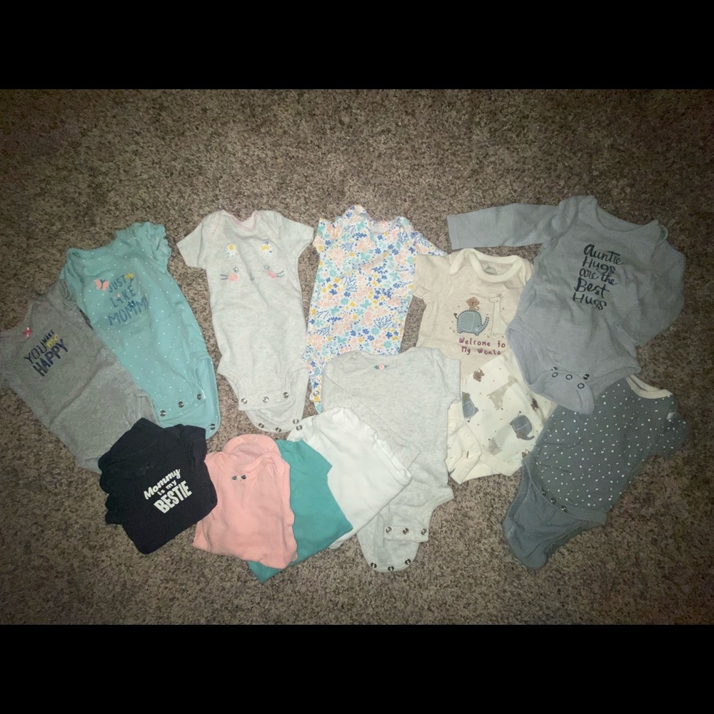 NB onsies, short & Long sleeve